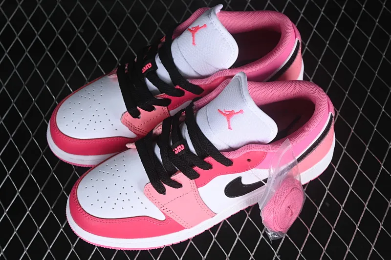 All categories Air Jordan Jordan series basketball shoes Air Jordan 1 Low G version pure original Air Jordan 1 Low AJ1 Joe 1 white pink low-top cultural basketball shoes 553560-162